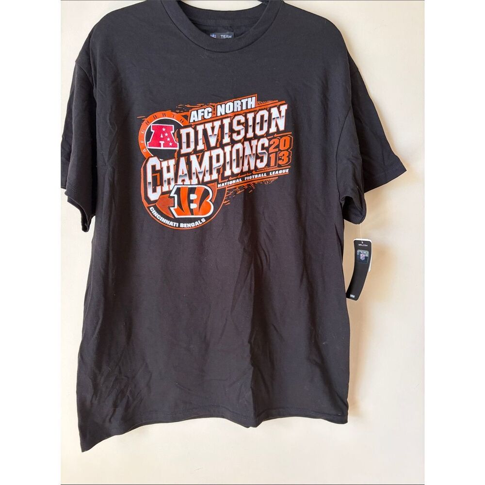 Cincinnati Bengals AFC North Division Champions 2013 Tee - Black & Orange